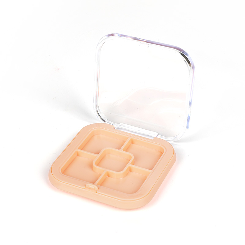 2303-5 Orange Square 5 Grids Eyeshadow Case