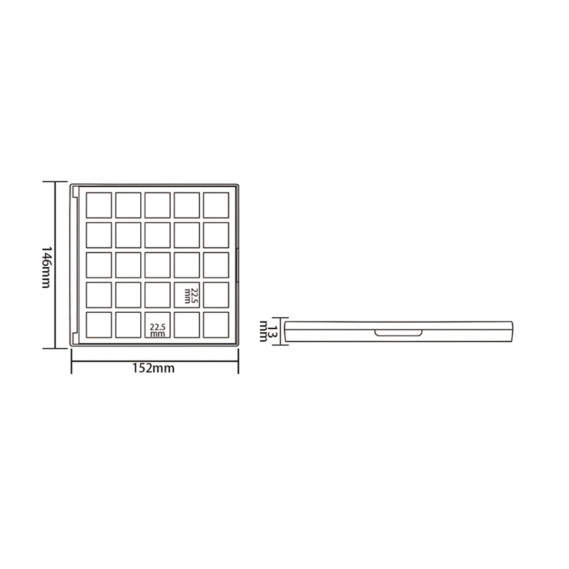 2026-6 Orange 6 Grids Eyeshadow Case