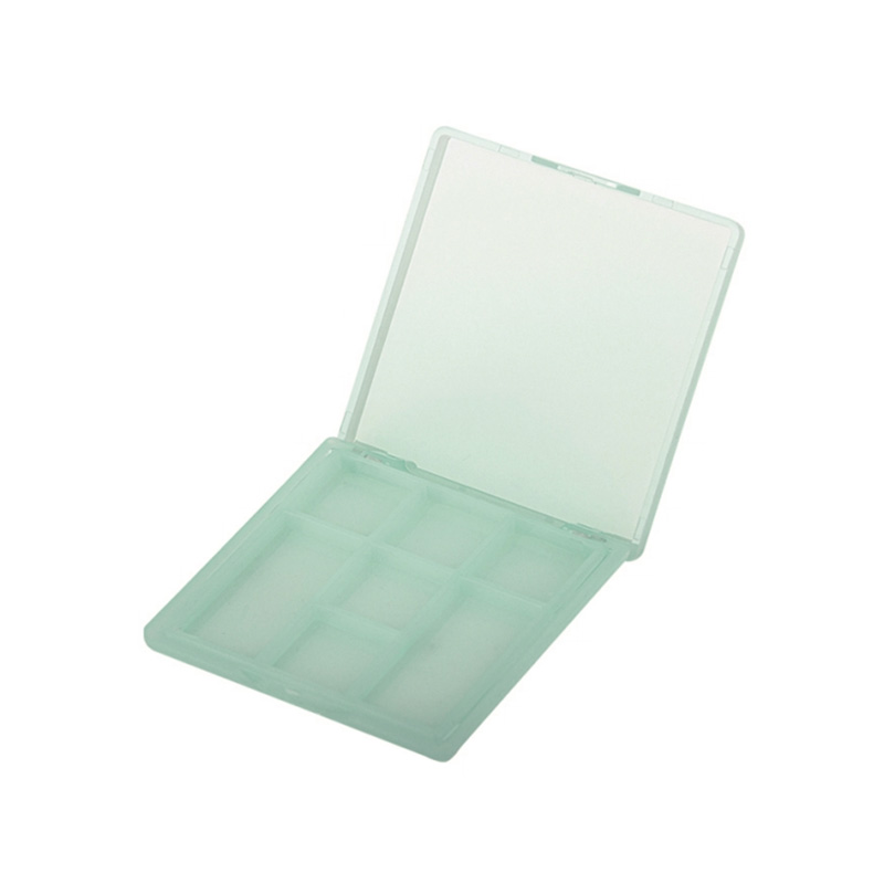 2011-2 Mint Green Square 5+2 Grids Eyeshadow Case