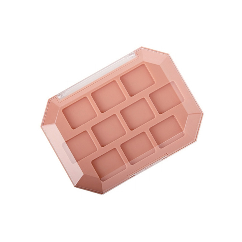 2025-10 Coral Square 10 Grids Eyeshadow Case