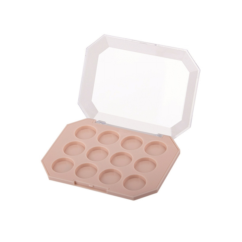 2025-12 Pink Square 12 Grids Eyeshadow Case