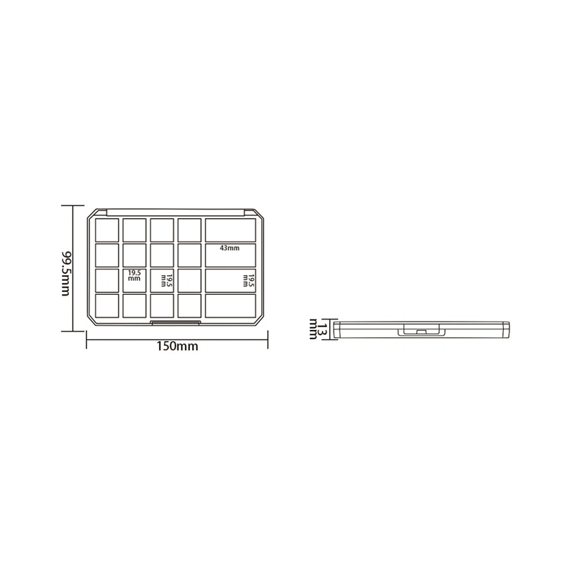 2038-88 Pink Square 88 Grids Eyeshadow Case