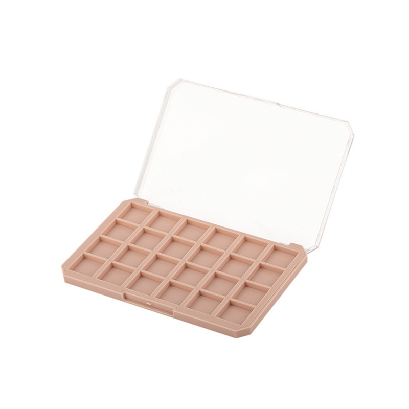 2029-24 Pink Square 24 Grids Eyeshadow Case