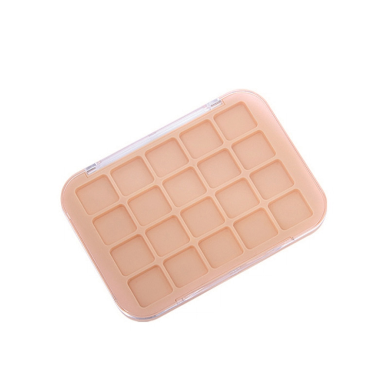 2025-10 Coral Square 10 Grids Eyeshadow Case