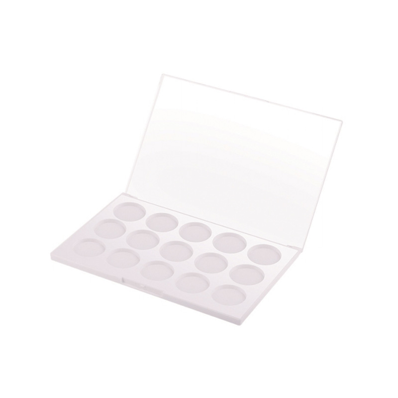 707-15 White Square 15 Grids Eyeshadow Case