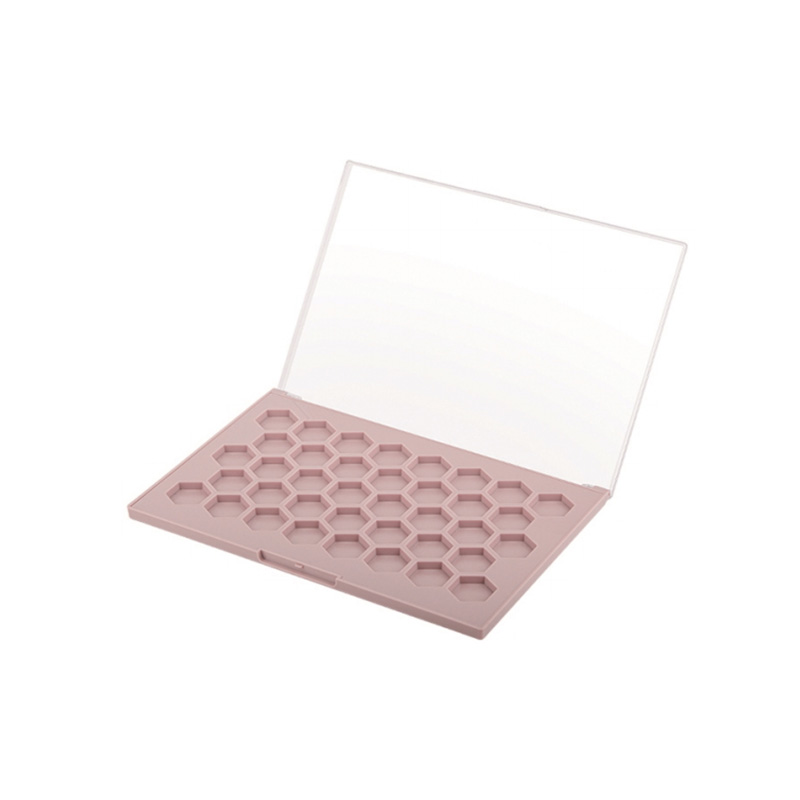 707-38 Pink Square 38 Grids Eyeshadow Case