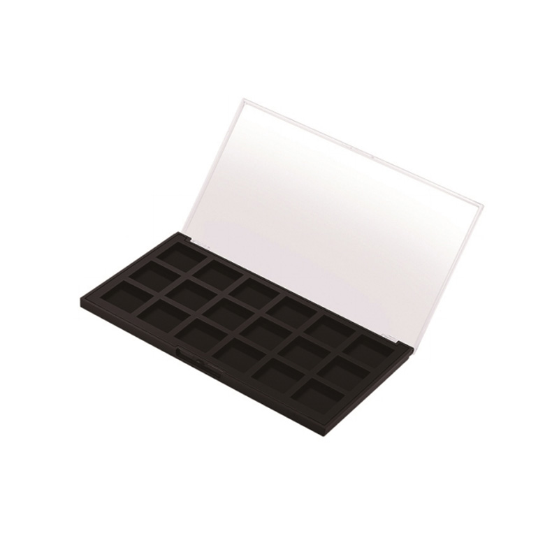 808-18 Black Square 18 Grids Eyeshadow Case