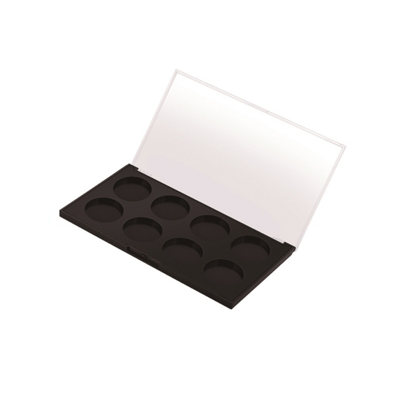 808-8 Black Square 8 Grids Eyeshadow Case