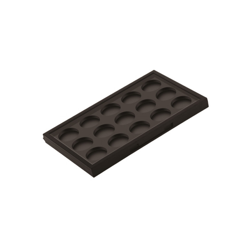 1007-15 Black Square 15 Grids Eyeshadow Case