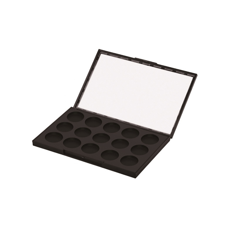 1007-15 Black Square 15 Grids Eyeshadow Case