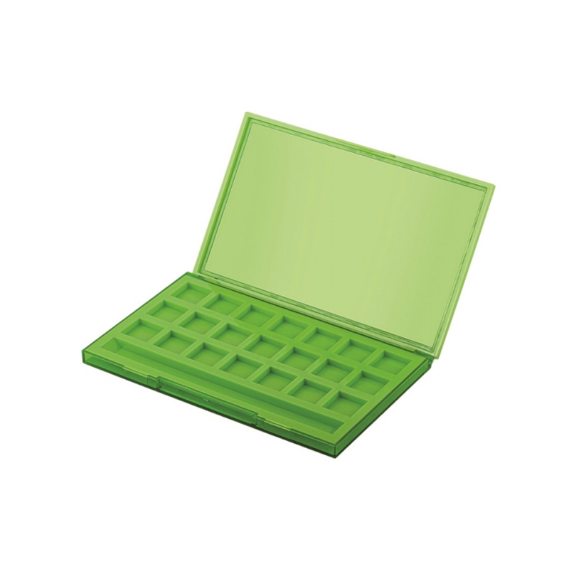 1007-21 Green Square 21 Grids Eyeshadow Case