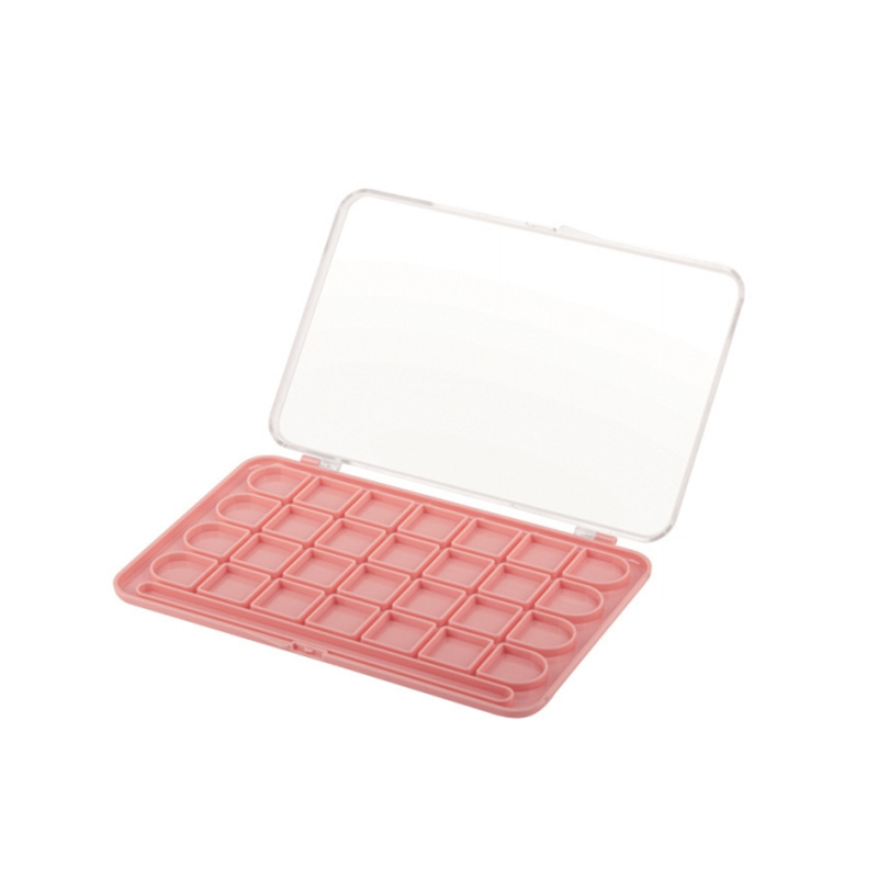 2010-28 Pink Square 28 Grids Eyeshadow Case