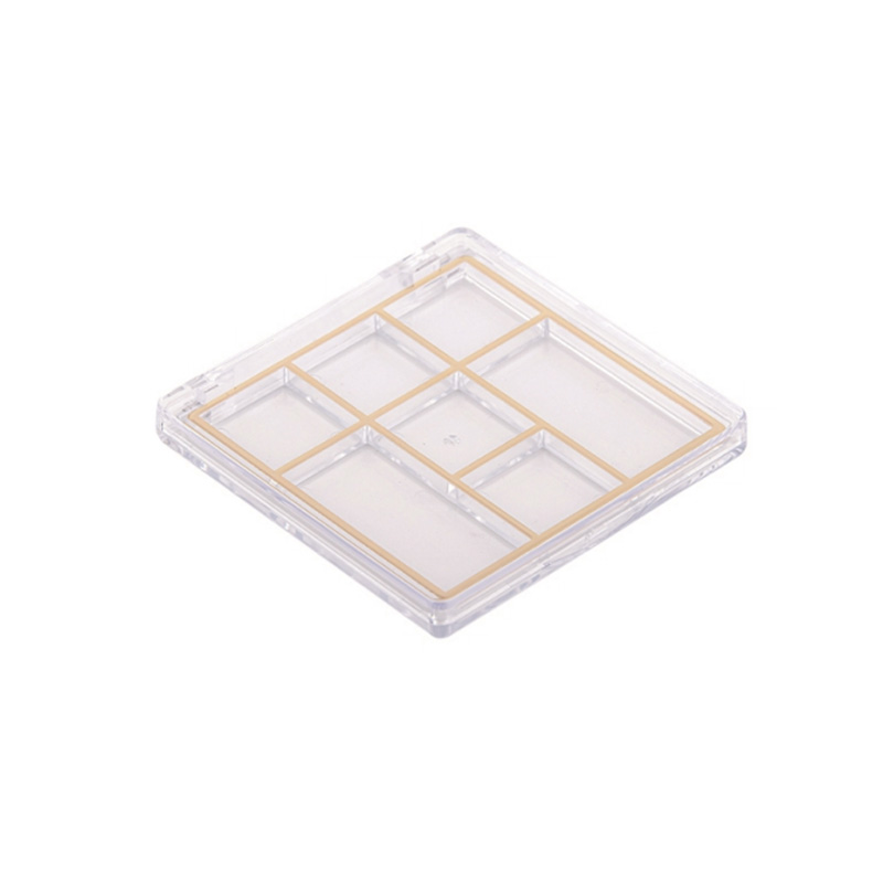 405-8+4 Black Square 8+4 Grids Eyeshadow Case