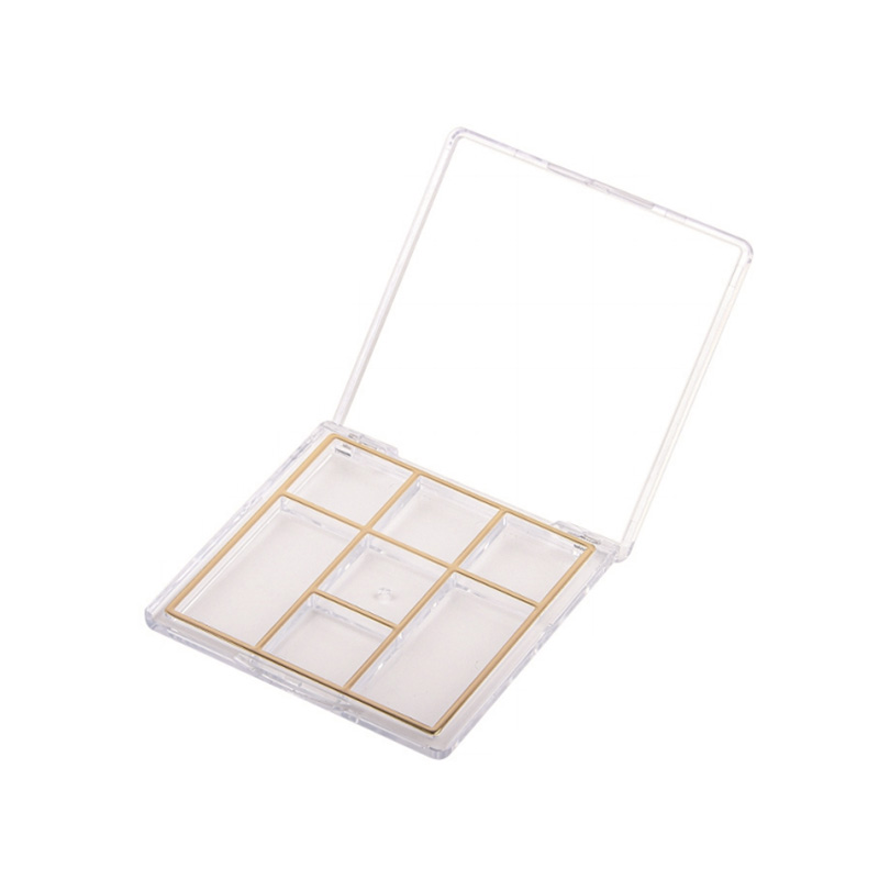 2011-2 Transparent Square 5+2 Grids Eyeshadow Case