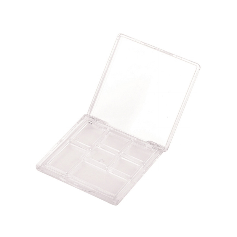 2011-3 Transparent Square 4+3 Grids Eyeshadow Case