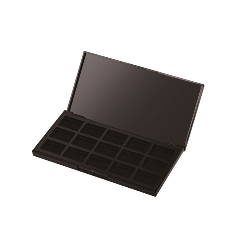 308-15 Black Square 15 Grids Eyeshadow Case