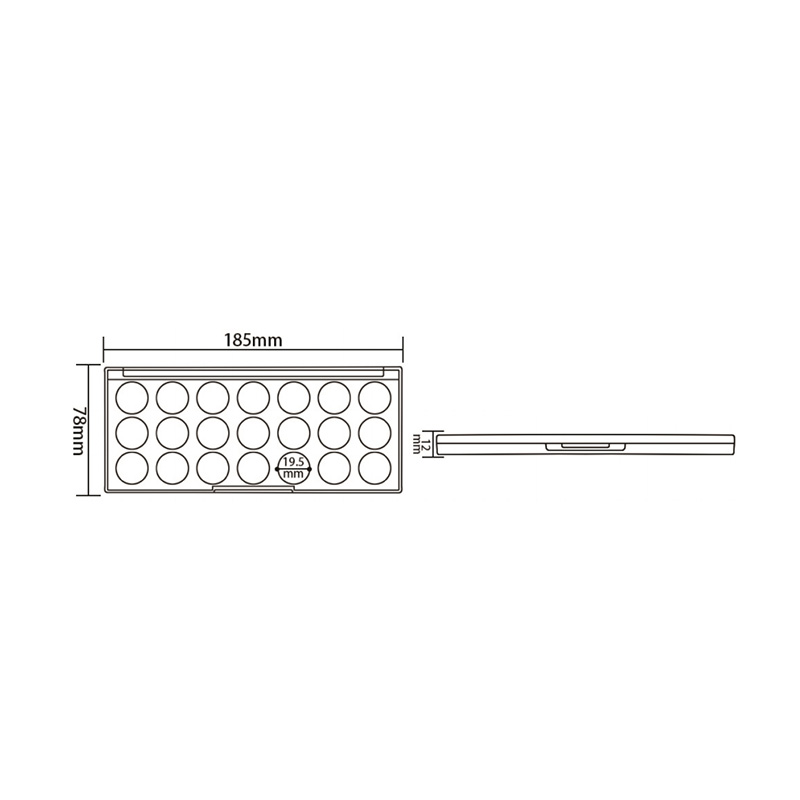 506-7 Nude Round 7 Grids Eyeshadow Case