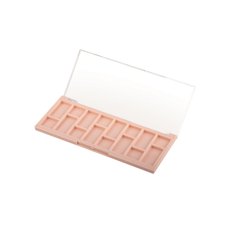 401-2*8 Pink Square 2*8 Grids Eyeshadow Case