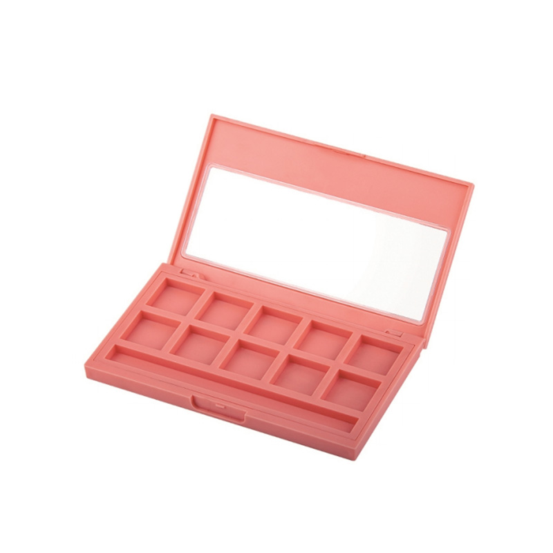 405-10 Coral Square 10 Grids Eyeshadow Case