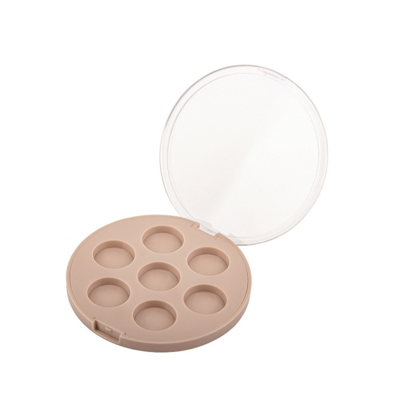 506-7 Nude Round 7 Grids Eyeshadow Case