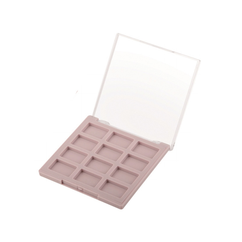 702-12 Light Pink Square 12 Grids Eyeshadow Case