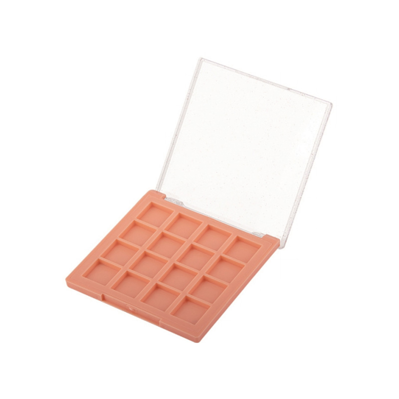 702-16 Orange Square 16 Grids Eyeshadow Case