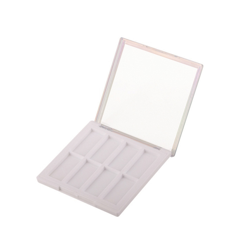 702-8 White Square 8 Grids Eyeshadow Case