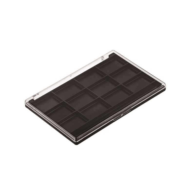 1007-15 Black Square 15 Grids Eyeshadow Case