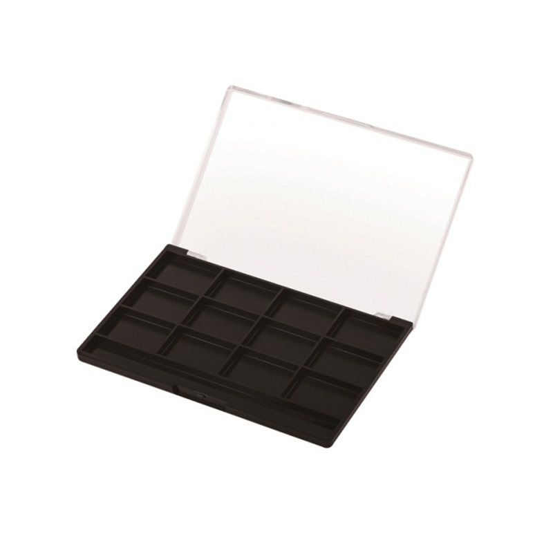 809-12 Black Square 12 Grids Eyeshadow Case