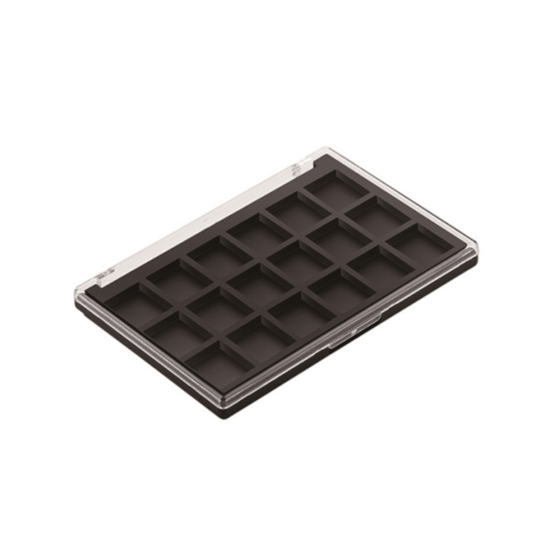 1007-15 Black Square 15 Grids Eyeshadow Case