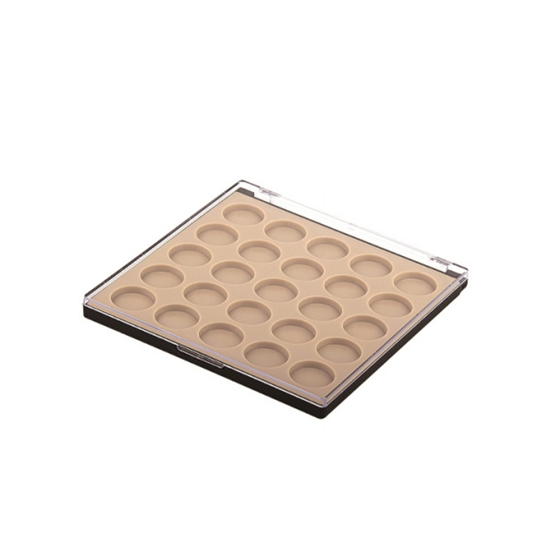 1009-24 Mint Green Round 24 Grids Eyeshadow Case